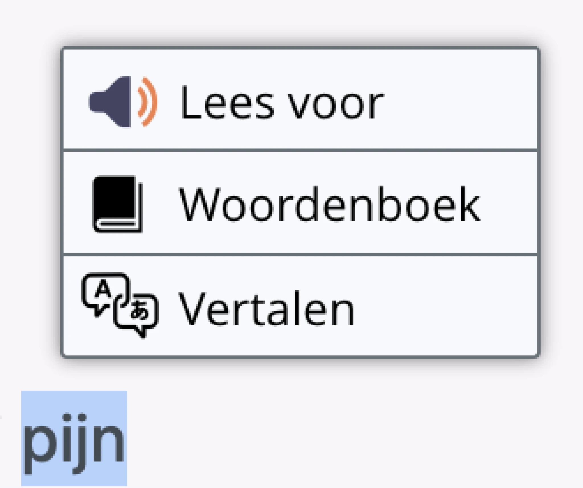 ReadSpeaker rechtsklik contextmenu